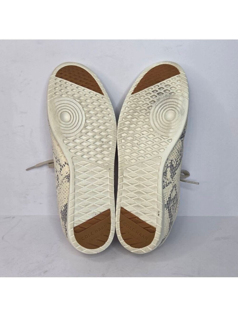 Cole Haan GrandPrø Snakeskin Sneakers Beige Gray Women's Size 8.5 - Picture 6 of 10